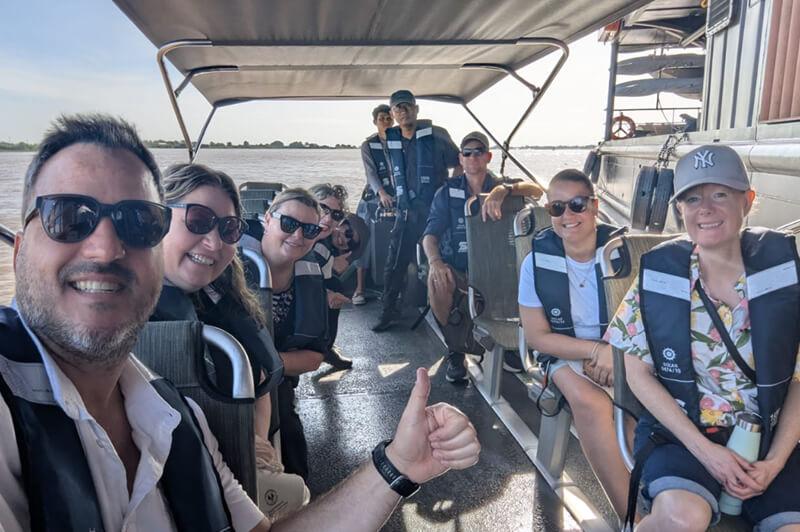 Aqua Mekong luxury river cruise private skiffs