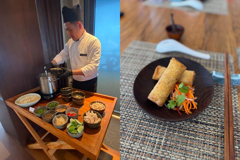 Michelin-starred dining on board the Aqua Mekong, with menus inspired by the rich flavours of Vietnam and Cambodia.