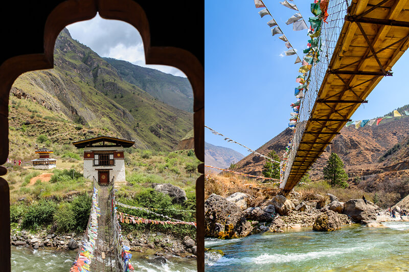 The Tamchog Lhakhang Suspension Bridge, Bhutan