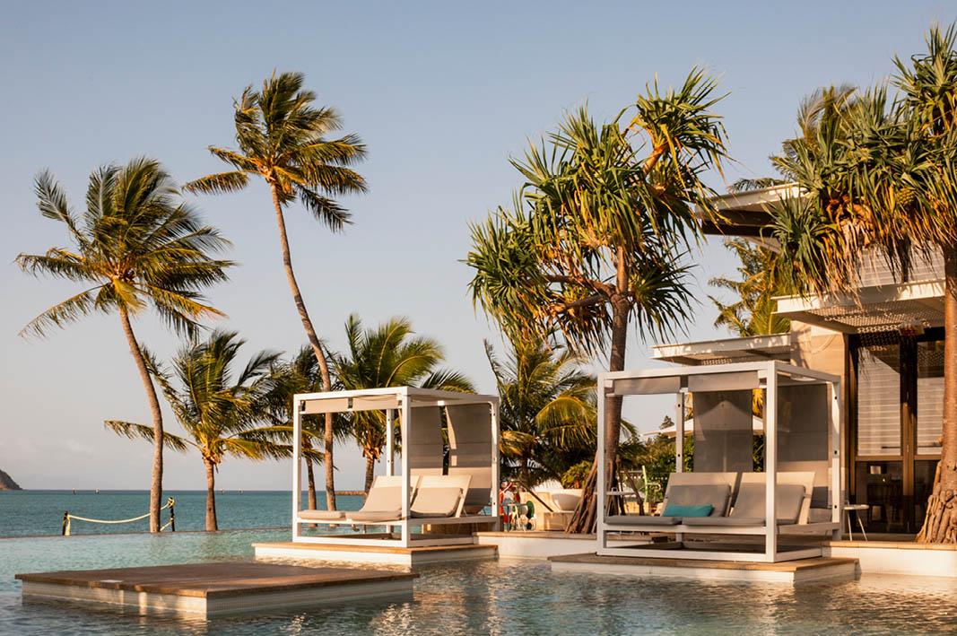 Poolside at the InterContinental Hayman Great Barrier Reef luxury hotel