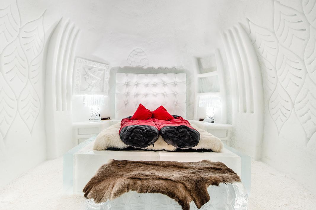 Igloo Suite at Iglu Dorf ice hotel luxury hotel