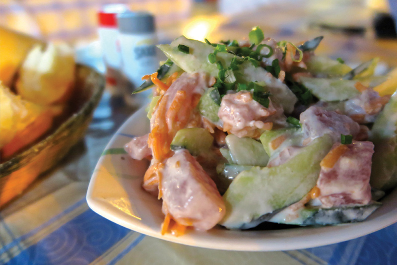 Local Tahitian specialty Poisson Cru. Image: Linda Moon.