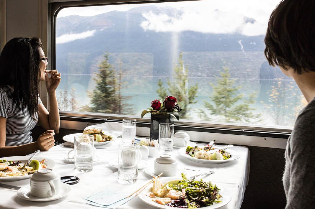 Dining on VIA luxury Rail