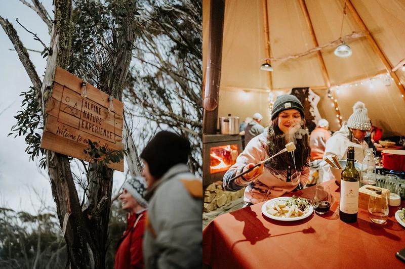 Snow Dome Dining Hotham, Australia luxury ski holiday