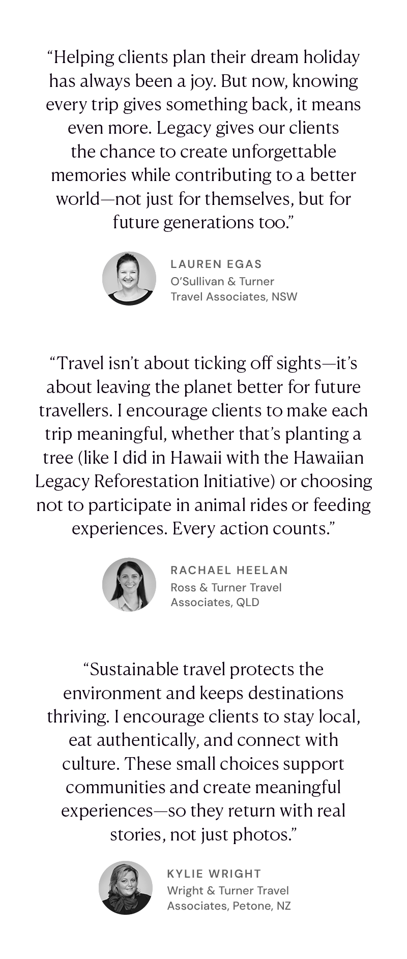 Advisor Quotes Legacy by Travel Associates