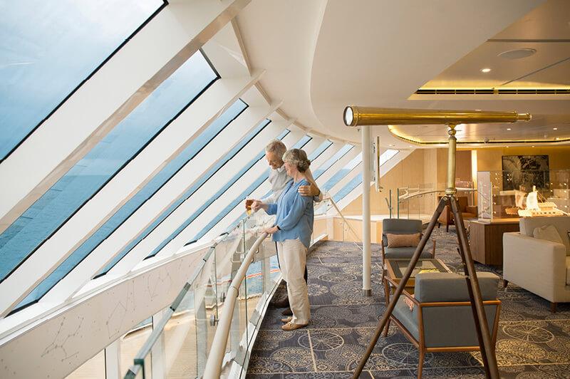 The Explorer’s Lounge on Viking Saturn luxury cruise
