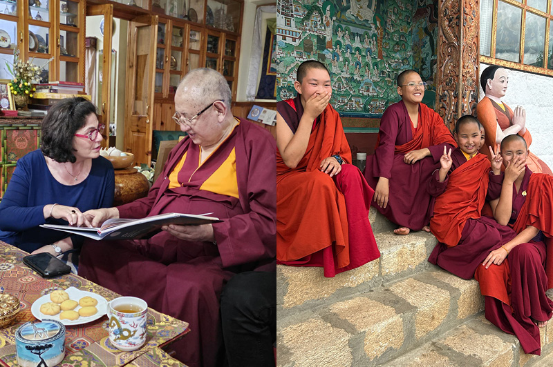 Jo Kennedy and Buddhist teacher, Mynak Tulku