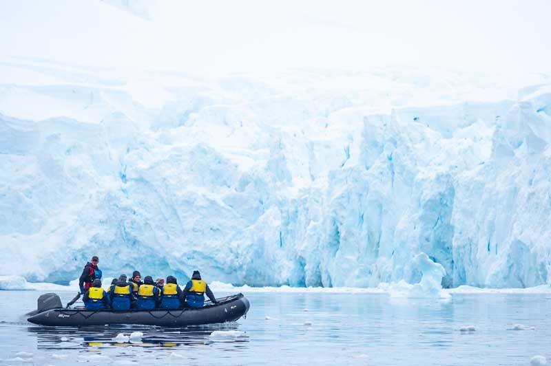 Aurora's Zodiac's allow for guided landings and excursions.