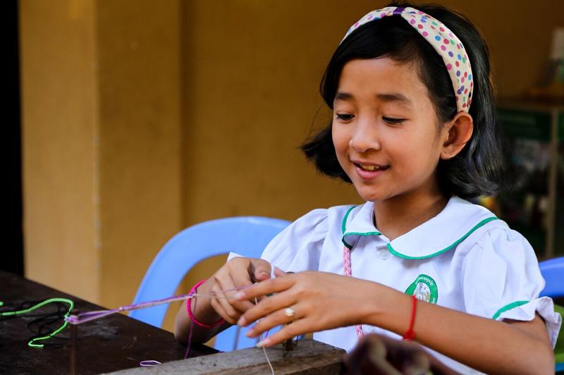 Young student at the Future of Khmer Children Organization in Siem Reap. Image: Kim Lambert
