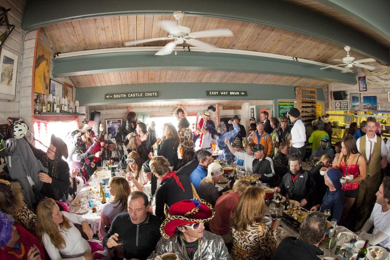 For the craziest apres ski scene in the US look no further than Cloud Nine. Image: Aspen Snowmass