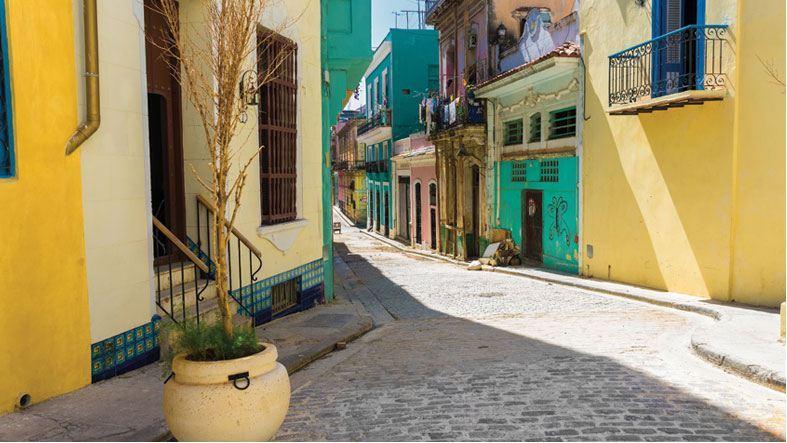 Buildings in Old Town, Havana, Cuba.