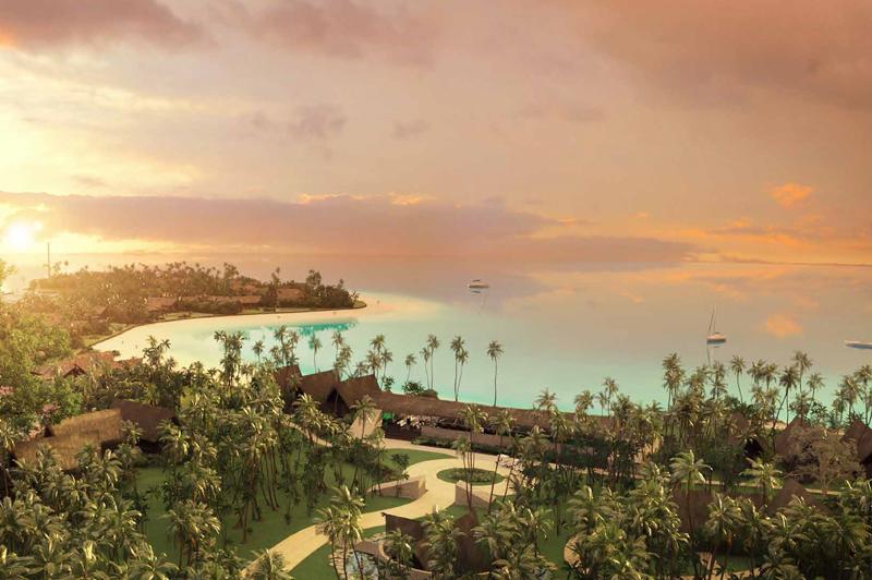 Render of the Island Grace and wider Vunabaka development. Image: Vunabaka Bay Fiji Limited