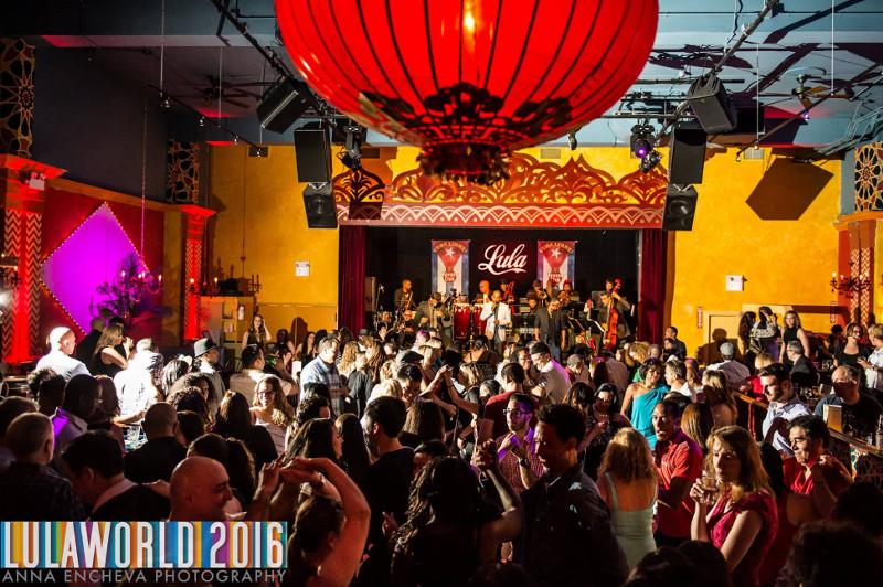 Colourful dancers at Lula Bar, Toronto