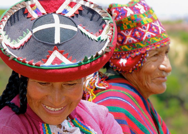 Peruvians in traditional dress