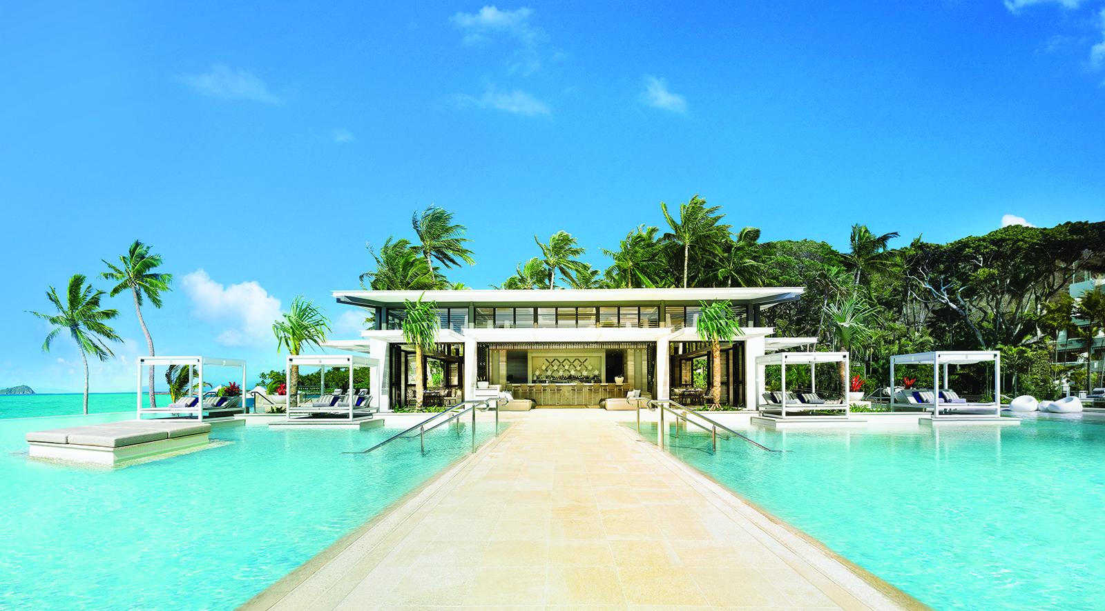 This image: The Aquazure beachfront dining venue at One&Only Hayman Island.